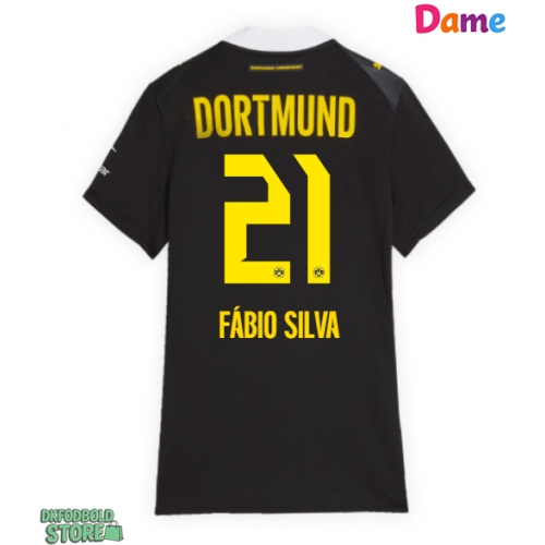 Borussia Dortmund Fabio Silva #21 Replika Udebanetrøje Dame 2026-27 Kortærmet